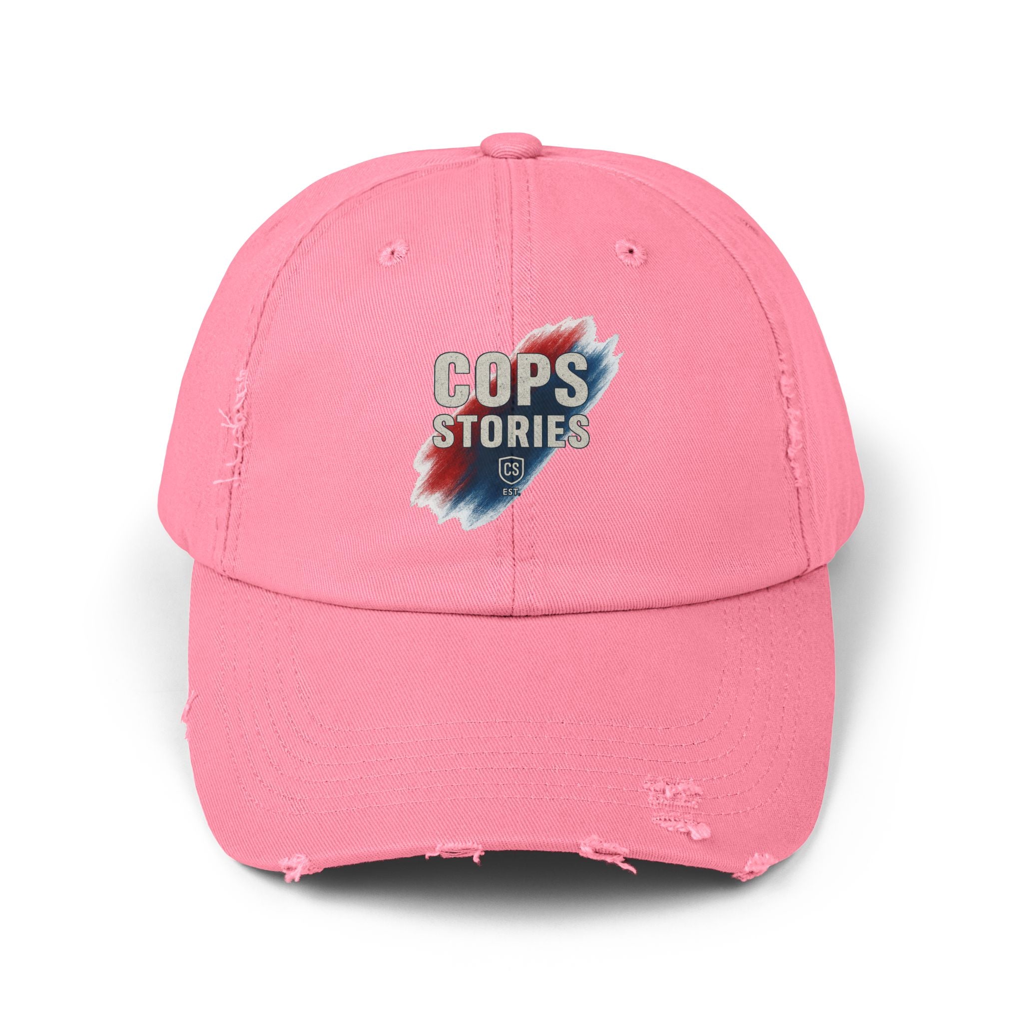 Cops Stories Unisex-keps med sliten passform | Avslappnad stil, present till polisen, vardagskläder, unik accessoar, cool hatt