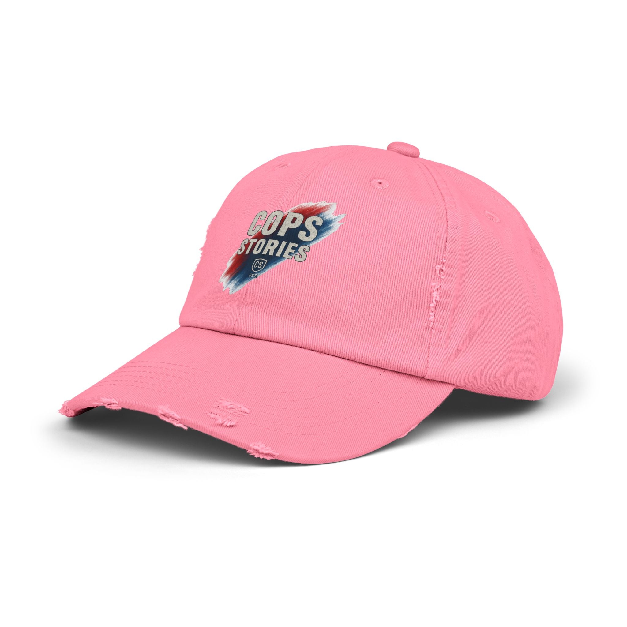 Cops Stories Unisex-keps med sliten passform | Avslappnad stil, present till polisen, vardagskläder, unik accessoar, cool hatt