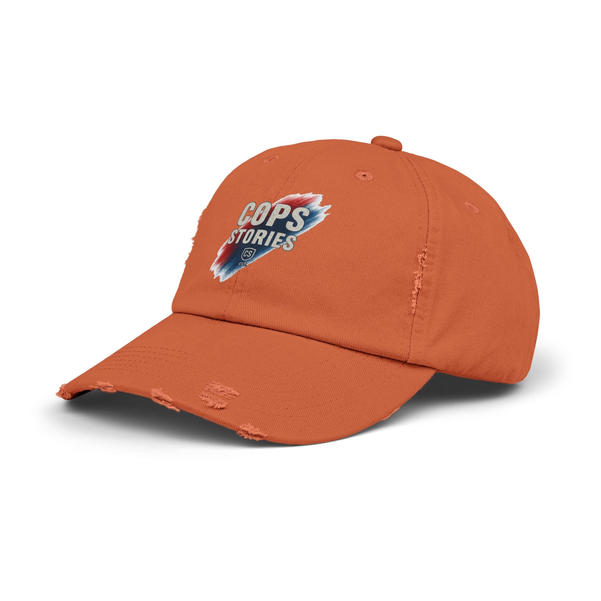 Cops Stories Unisex-keps med sliten passform | Avslappnad stil, present till polisen, vardagskläder, unik accessoar, cool hatt